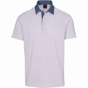 Dunning Golf Elswick Jersey Polo Shirt - 40-42" Chest - White/Fragment/Poppy
