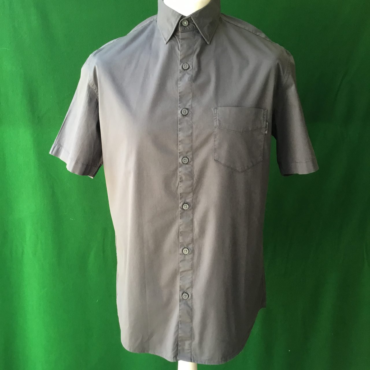 Mens Linksoul Charcoal Cotton Short Sleeved Shirt - Large - 46" Chest