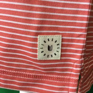 Mens Linksoul Thin Stripe Short Sleeve Papaya Golf Polo - Large - 44" Chest - Image 2