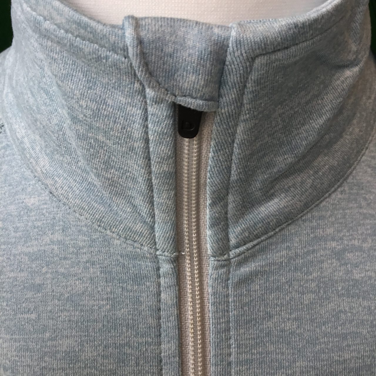 Mens Dunning Heathered Quarter Zip Long Sleeved Golf Top- Small 40-42" - Image 2