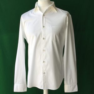 Mens Linksoul White Cotton Long Sleeved Shirt - Large - 46" Chest
