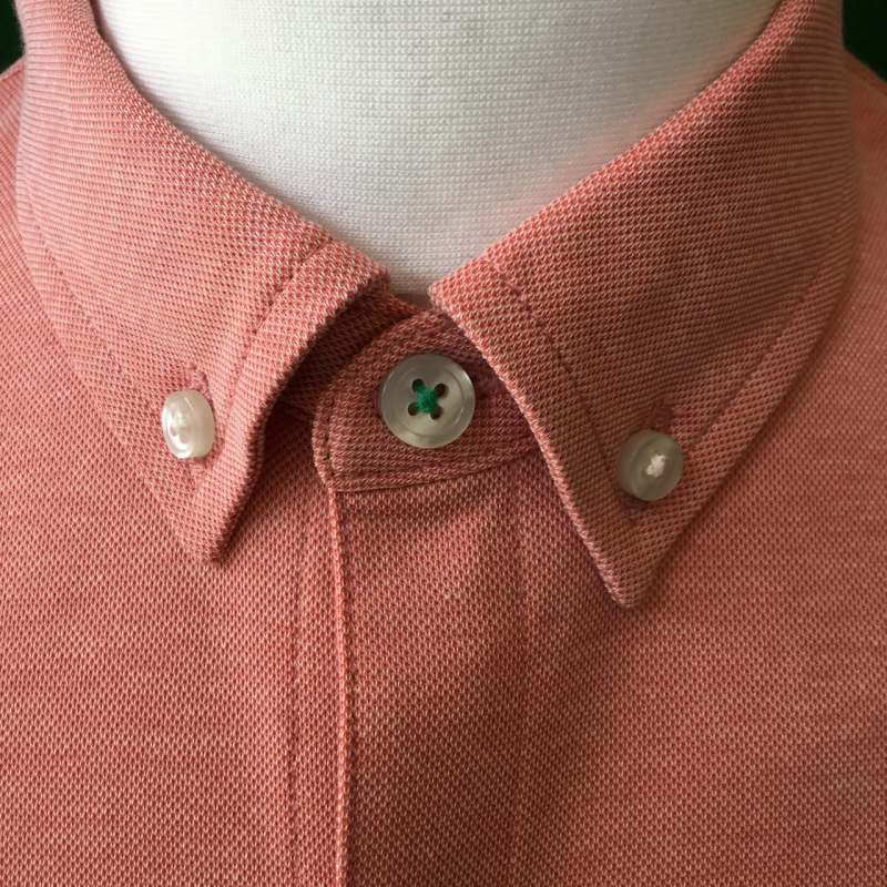 Mens Linksoul Hybrid Oxford Short Sleeve Papaya Golf Shirt - Large - 42" Chest - Image 3