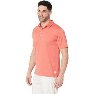 Mens Linksoul Dry Tek Moisture Wicking Short Sleeve Papaya Golf Polo - Large - 44" Chest - Image 3