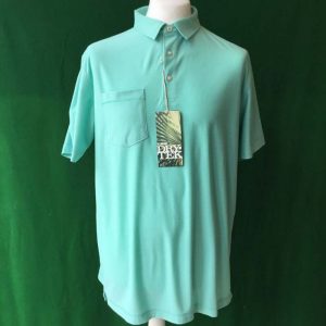 Mens Linksoul Martin Stripe Short Sleeve Aloe Green Golf Polo - Large - 44" Chest