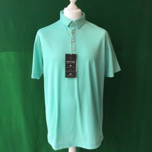 Mens Linksoul Dry Tek Short Sleeve Aloe Green Golf Polo - Large - 44" Chest