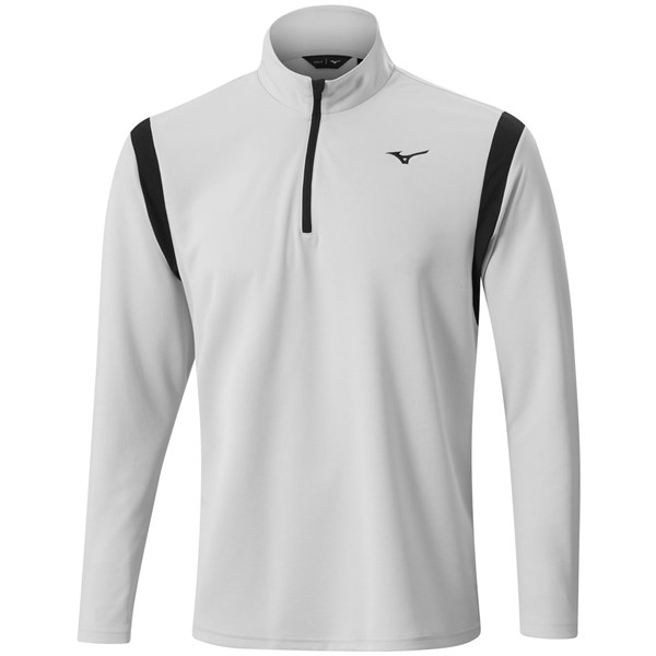 Mizuno Winter Breeze Elite Long Sleeved 1/4 Zip Mid Layer - Grey - Medium
