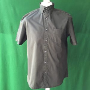 Mens Linksoul Olive Cotton Short Sleeved Shirt - Large - 46" Chest