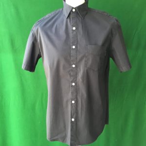 Mens Linksoul Black Cotton Short Sleeved Shirt - Large - 46" Chest