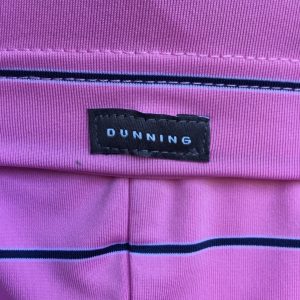 Mens Dunning Short Sleeved Striped Golf Polo Shirt- Small 40-42" - Image 2