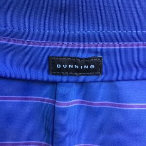 Mens Dunning Short Sleeved Striped Golf Polo Shirt- Small 40-42" - Image 3