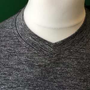 Mens Dunning Taagan Long Sleeved V-Neck Black Heather Fleece - Small 40-42" - Image 2