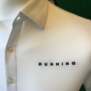 Mens Dunning Short Sleeved White Golf Polo Shirt- Medium 40-42" - Image 3