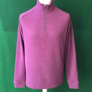Mens Dunning Natural Hand Quarter Zip Long Sleeved Golf Sweatshirt- Small 40-42"