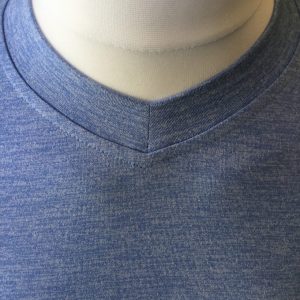 Mens Dunning Taagan Long Sleeved V-Neck Vapour Blue Golf Fleece - Small 40-42" - Image 3