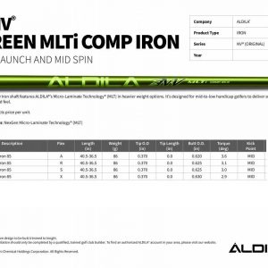 Alternative view of Aldila NV Green 85 MLTi Comp Graphite Iron Shafts - Choose Shaft R or X Flex