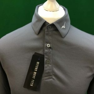 Mens Mizuno Long Sleeved Polo Shirt - Select Size and Colour - Image 4