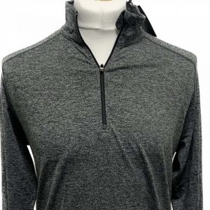 Dunning 1/4 Zip Golf Pullover - Size Small 40-42" Chest - Black Heather