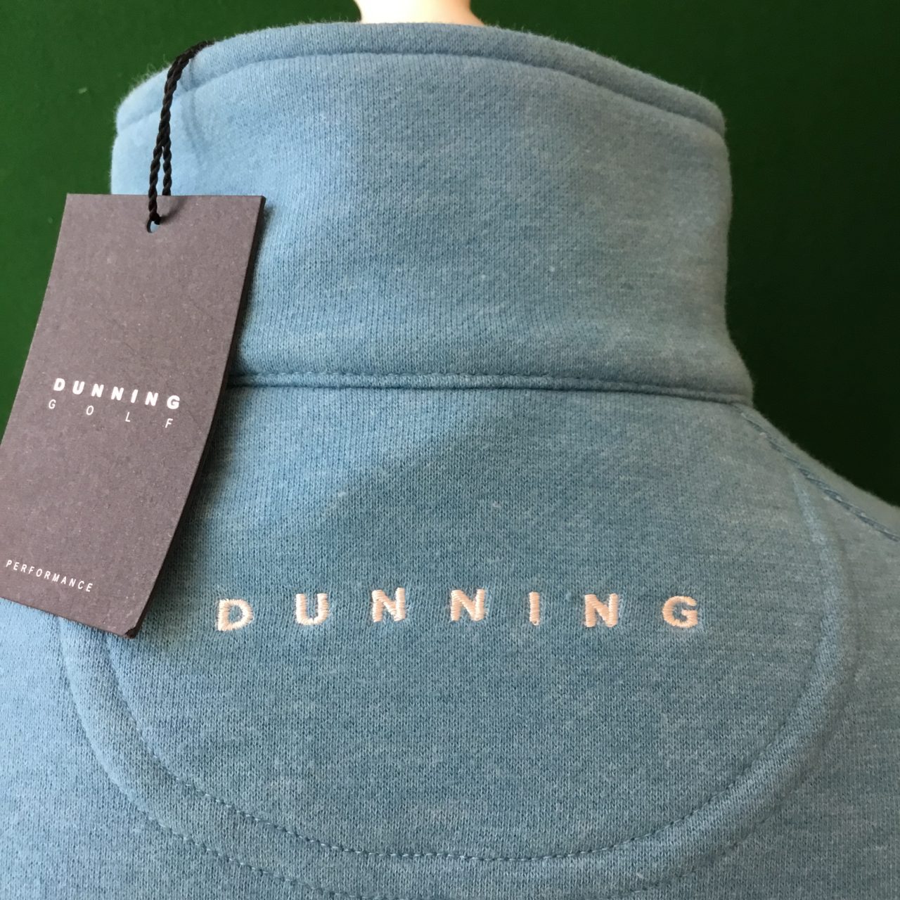 Mens Dunning Natural Hand Quarter Zip Long Sleeved Golf Sweatshirt- Small 40-42" - Image 2