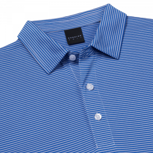 Dunning Golf Selkirk Coolmax Polo Shirt - 40-42" Chest - Sodalite/White - Image 3