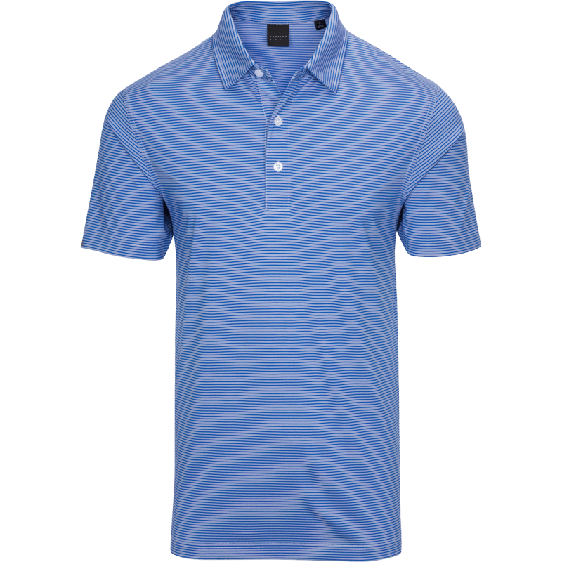 Dunning Golf Selkirk Coolmax Polo Shirt - 40-42" Chest - Sodalite/White