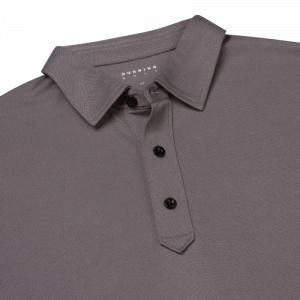 Dunning Golf Performance Jacquard Polo Shirt - 40-42" Chest - Black - Image 3