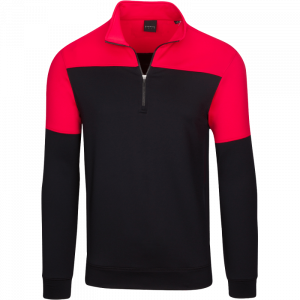 Dunning Golf 1/4 Zip Performance Pullover - Small 40-42" Chest - Black / Red