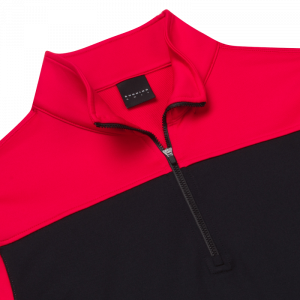 Dunning Golf 1/4 Zip Performance Pullover - Small 40-42" Chest - Black / Red - Image 3