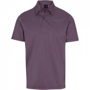 Dunning Golf Farley Jacquard Polo Shirt - Small 40-42" Chest - Fragment/Poppy