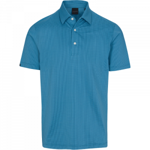 Dunning Golf Farley Jacquard Polo Shirt - Small 40-42" Chest - Opal/Cayman