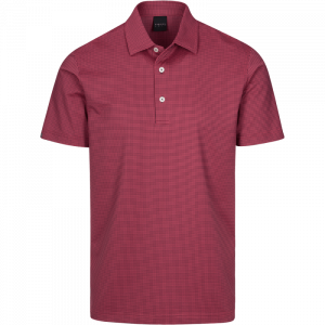 Dunning Golf Farley Jacquard Polo Shirt - Small 40-42" Chest - Rosewood