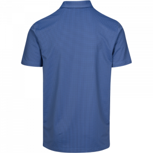 Dunning Golf Farley Jacquard Polo Shirt - Small 40-42" Chest - Soft Black/Surf Blue - Image 2