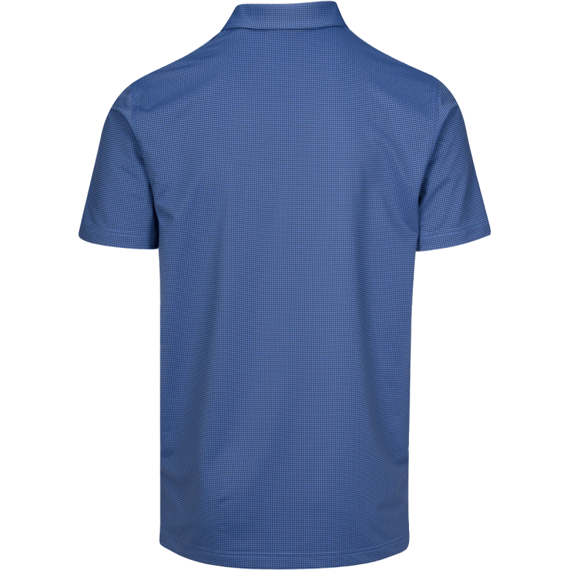 Dunning Golf Farley Jacquard Polo Shirt - Small 40-42" Chest - Soft Black/Surf Blue - Image 2