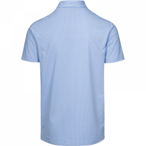 Dunning Golf Farley Jacquard Polo Shirt - Small 40-42" Chest - Surf Blue/White - Image 2