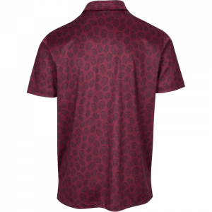 Dunning Golf Lisby Jersey Polo Shirt - 40-42" Chest - Claret/Halo - Image 2
