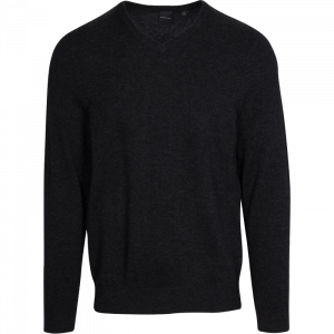 Dunning Golf V Neck Pullover - Small 40-42" Chest - Black Heather