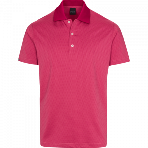 Dunning Golf Mowbray Jacquard Polo Shirt - 40-42" Chest - Poppy