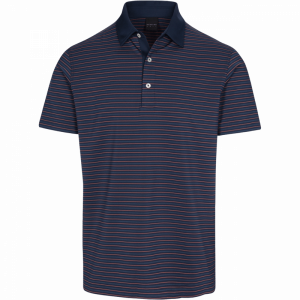 Dunning Golf Elswick Jersey Polo Shirt - 40-42" Chest - Fragment/Poppy/Black