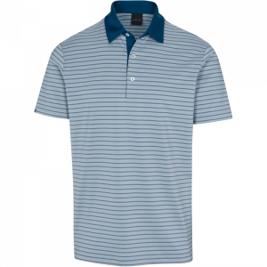 Dunning Golf Elswick Jersey Polo Shirt - 40-42" Chest - Plank/Opal/Cayman