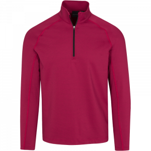 Dunning 1/4 Zip Golf Pullover - Size Small 40-42" Chest - Poppy/Black