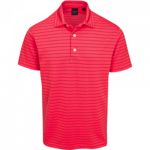Dunning Golf Kilburn Pique Performance Polo Shirt - 40-42" Chest -Light Red/Halo
