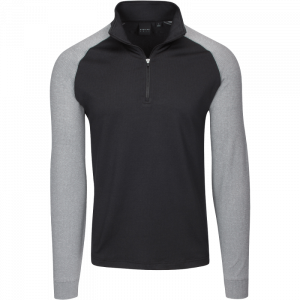 Dunning 1/4 Zip Golf Pullover - Size Small 40-42" Chest - Black Heather