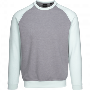 Dunning Golf Olham Colorblocked Crewneck - 40-42" Chest - Seafoam Heather