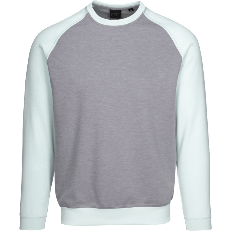 Dunning Golf Olham Colorblocked Crewneck - 40-42" Chest - Seafoam Heather