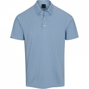DUNNING BENFORD JACQUARD POLO 40-42" Chest- Seaport/wht