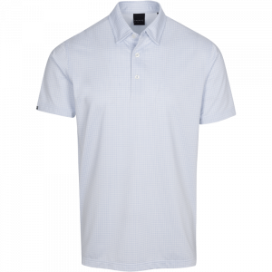 DUNNING BENFORD JACQUARD POLO 40-42" Chest- Oxford Blue/wht