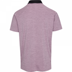 DUNNING MOSLEY JACQUARD PERFORMANCE POLO - 40-42" Chest - Black/Pink Salt - Image 2