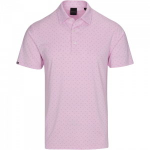 DUNNING SIGNATURE D PERFORMANCE JERSEY POLO 40-42" Chest-PINK SALT