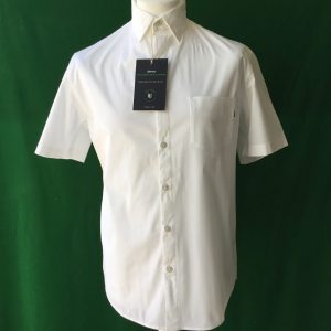 Mens Linksoul White Cotton Short Sleeved Shirt - Large - 46" Chest