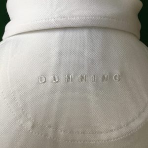 Mens Dunning White Short Sleeved Golf Polo Shirt- Small 40-42" - Image 3