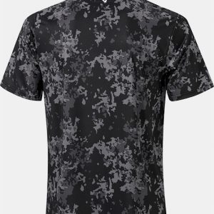 Mizuno Floral Golf Polo Shirt - Medium (38"-40" Chest) - Black - Image 2